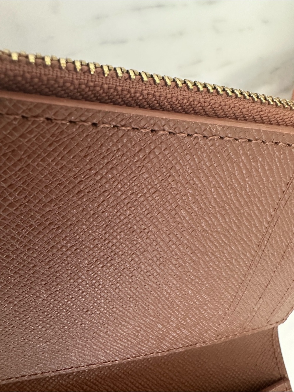 Monogram Canvas Small Envelope Wallet in Brown - Picture 7 of 7